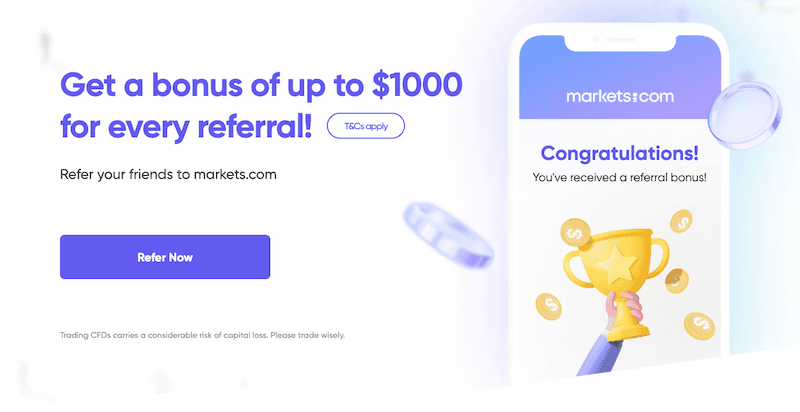 Earn Up to $1,000 for Each Successful Referral with Markets.com